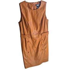 DKNY Women's Tan Dress - Size 8 - Fast Ship